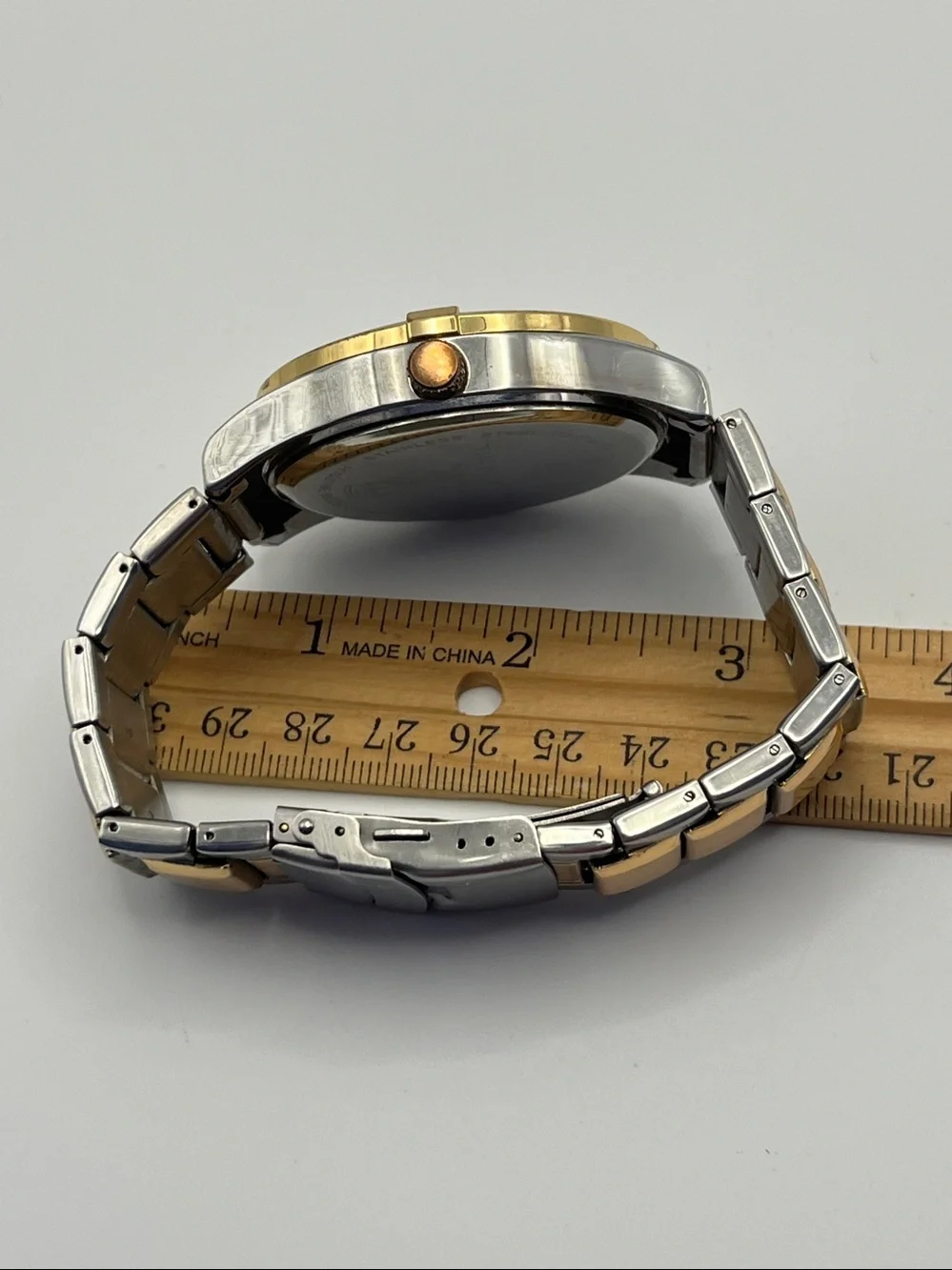 Tahari Men's Two-Tone Gold & Silver Bracelet Watch